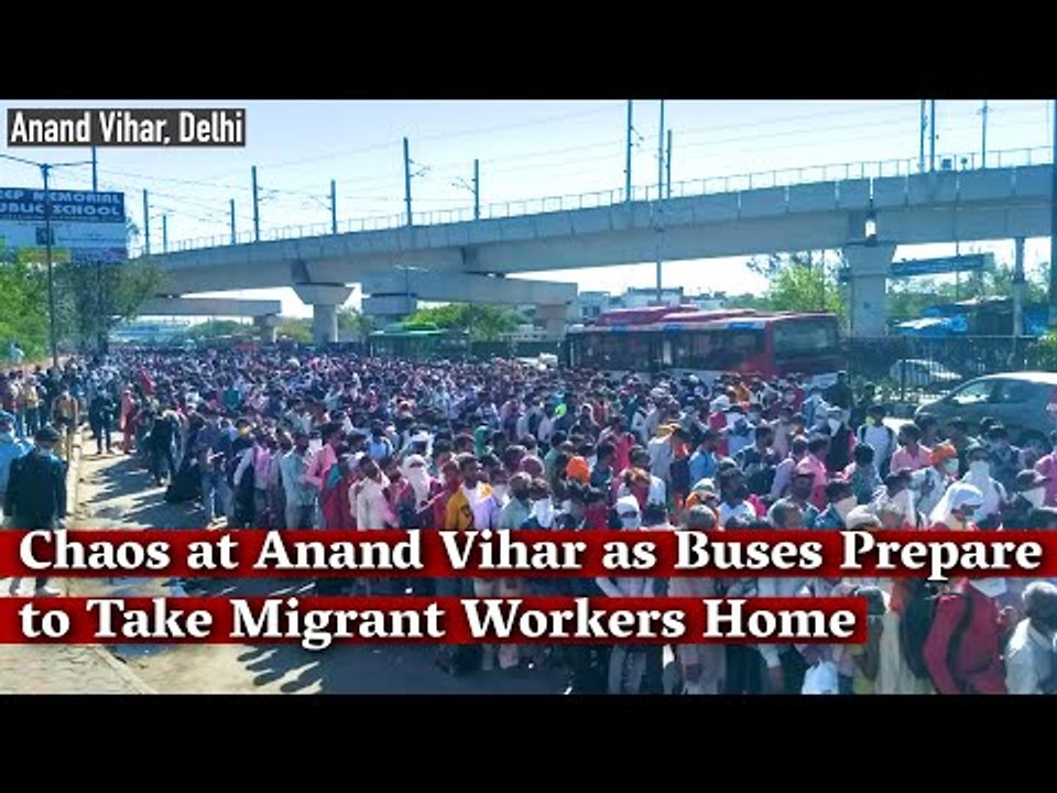Ground Report: Chaos at Anand Vihar as Buses Prepare to Take Migrant Workers Home I The Wire