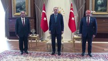 Cumhurbaşkanı Erdoğan, KKTC Cumhuriyet Meclisi Başkanı Önder Sennaroğlu’nu kabul etti