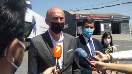 Presentación del tráiler frigorífico de Disfrimur, el primero vehículo de estas características que una empresa incorpora en España y Portugal.