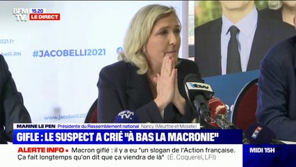 Macron giflé: pour Marine Le Pen, "il est inadmissible de s'attaquer physiquement au président de la République"