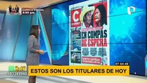 Pamela Acosta lee las portadas de los principales diarios de circulacion nacional en BDP - martes 8 de junio
