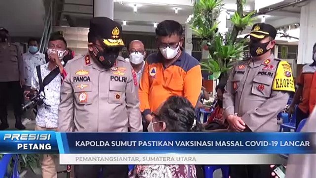 Kapolda Sumut Meninjau Vaksinasi Massal di Pematangsiantar