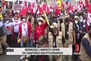 Violeta Bermúdez critica duramente cierres de campaña de Fujimori y Castillo