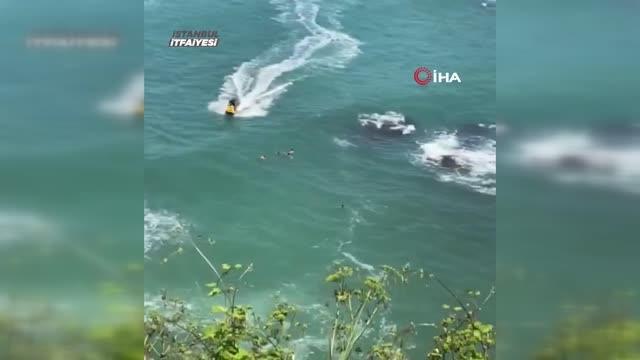 Son dakika haber... Şile'de boğulma tehlikesi geçiren 5 kişiyi itfaiye kurtardı