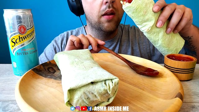 ASMR JUICY BURRITO BIG BITES | EATING SOUNDS (NO TALKING) MUKBANG
