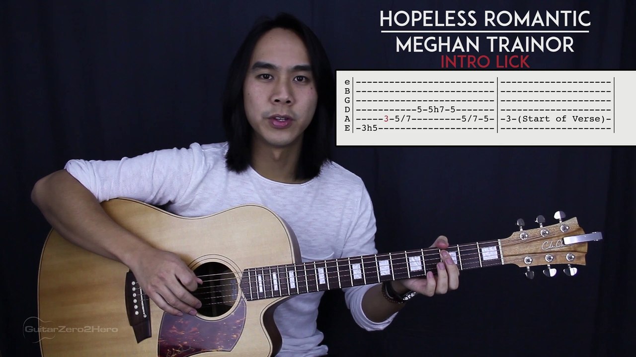 Hopeless Romantic Meghan Trainor Guitar Lesson Tutorial + Acoustic Cover
