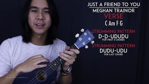 Just A Friend To You Meghan Trainor Ukulele Lesson Tutorial + Ukulele Cover