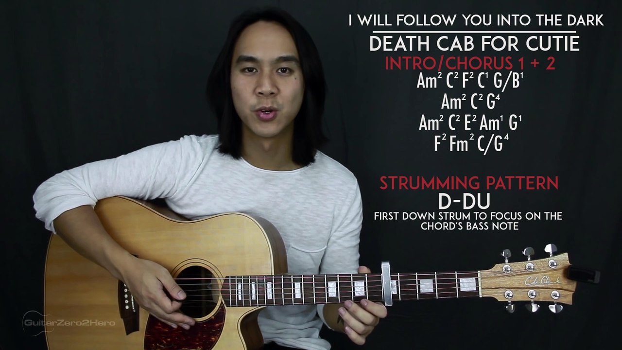 I Will Follow You Into The Dark - Death Cab For Cutie Acoustic Guitar Tutorial Lesson