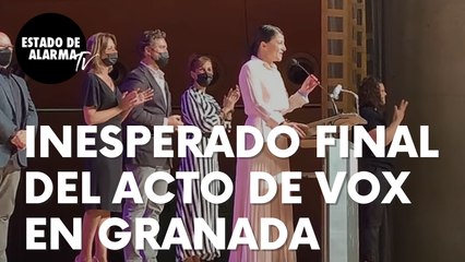 Este ha sido el inesperado final del acto de Vox, con Espinosa y Olona, celebrado en Granada