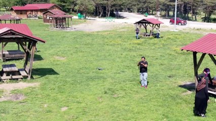 BOLU - Abant'ta jandarmadan drone ile Kovid-19 uyarısı