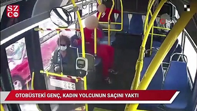 ABD'de otobüsteki genç, kadın yolcunun saçlarını yaktı