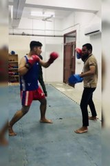 Boxing pad work
