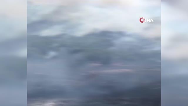 Makilik alandaki yangına havadan ve karadan müdahale