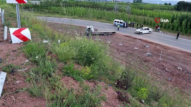 Kuzey Marmara Otoyolu bağlantı yolunda feci kaza: 1 ölü, 2 yaralı