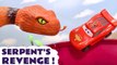 Disney Cars in Serpents Revenge with Lightning McQueen versus Hot Wheels PJ Masks and Superheroes in this Family Friendly Funny Funlings Race Video for Kids from Kid Friendly Family Channel Toy Trains 4U