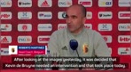 De Bruyne needed surgery but will join the squad for Euros - Martinez
