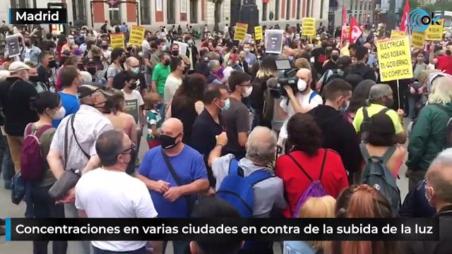 Concentraciones en varias ciudades en contra de la subida de la luz