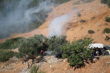 Bodrum'da evin bahçesindeki atıklarda çıkan yangın söndürüldü