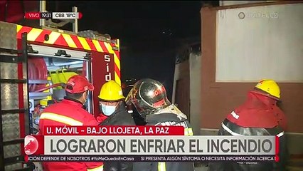 La Paz: Luego de tres horas controlan un incendio en una barraca en Bajo Llojeta