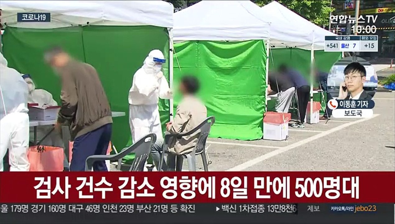 신규 확진 556명…1차 접종 국민 15% 근접