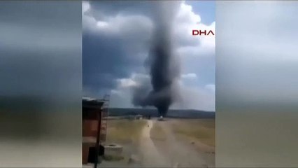 Kütahya'da dev hortum böyle görüntülendi