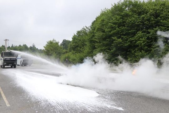 Bolu Dağı'nda çevik kuvvet ekiplerine TOMA eğitimi verildi