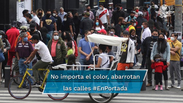 Semáforo Covid CDMX. Abarrotan calles, como si semáforo fuera verde #EnPortada