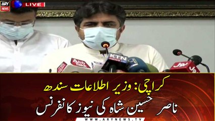 Download Video: PPP Minister Information Nasir Hussain Shah news conference