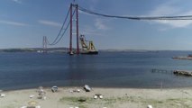 ÇANAKKALE - Çanakkale Boğazı, köprü çalışmaları nedeniyle transit gemi geçişlerine tek yönlü kapatıldı (2)