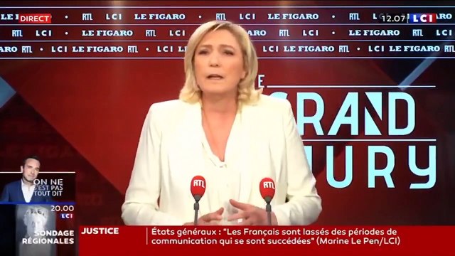 Marine Le Pen : Le président de la République a encore répété il y a deux jours que les Français vivaient un sentiment d'insécurité. Il se positionne quasiment en sécession avec les Français