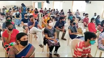 கொத்தவால் சாவடி கன்னிகா பரமேஸ்வரி கல்லூரியில் கரோனா  தடுப்பூசி  முகாம்