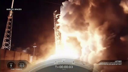 SpaceX-Rakete bringt Radiosatelliten ins All