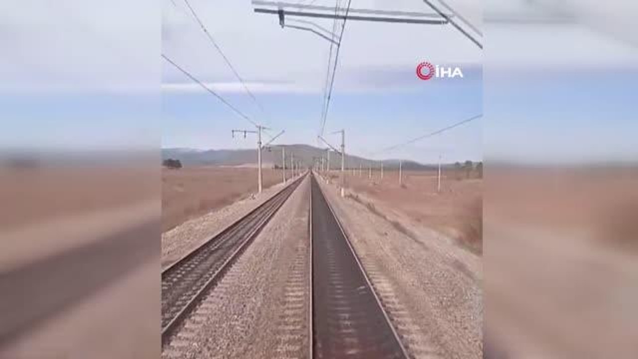 Yük treni koyun sürüsüne çarpmaktan son anda kurtuldu