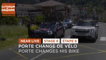 #Dauphiné 2021- Étape 8 / Stage 8 - Porte change de vélo / Porte changes his bike
