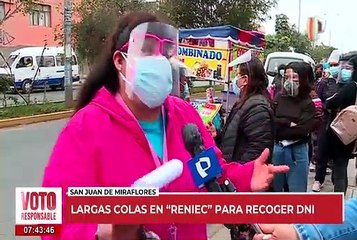 SJM: decenas de personas hicieron largas filas en Reniec para recoger su DNI
