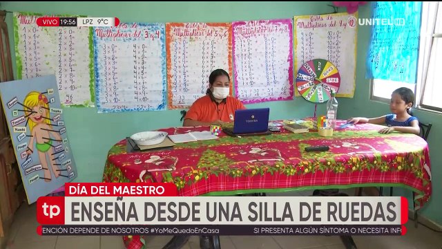 Día del Maestro: Roxana enseña desde una silla de ruedas, sus alumnos 'calman' sus dolores