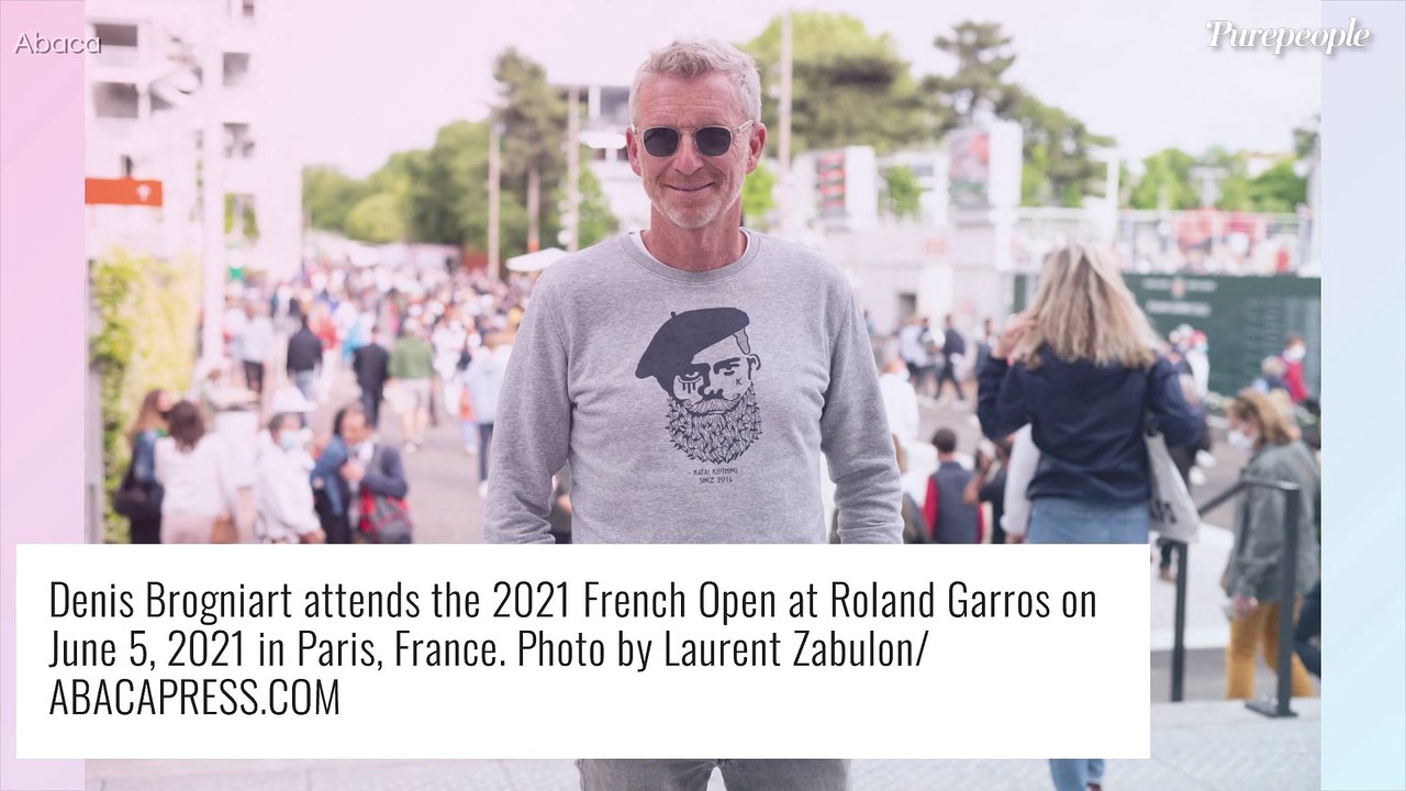 Muriel Robin avec sa femme Anne, Denis Brogniart avec ses "princesses"... Belle journée à Roland-Garros