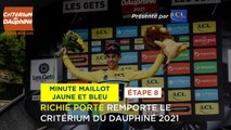 #Dauphiné 2021 - Étape 8 / Stage 8 - Minute Jaune et Bleu LCL / LCL Blue & Yellow Jersey Minute