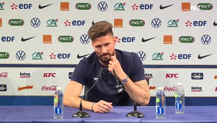 Equipe de France : "Pas de rancune" entre Benzema et Giroud (qui est prêt à être associé avec lui en attaque)