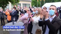 Jubel bei der CDU in Sachsen-Anhalt