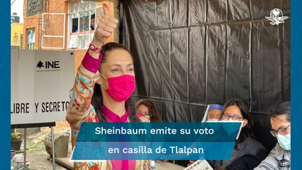 “Confío en que la gente salga a votar", dice Sheinbaum tras emitir voto