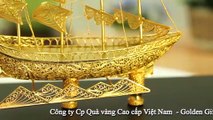 Mô  hình Thuyền Buồm phong thuỷ mạ vàng 24K - Golden Gift Việt Nam