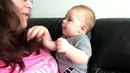 Cute Baby Got Emotional When Mom Sings Opera