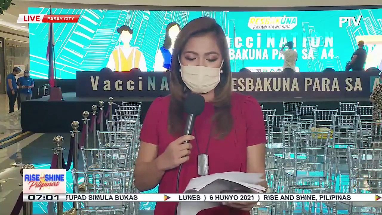 Update kaugnay ng gaganaping Vaccination Resbakuna para sa A4