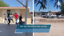 Grupos armados irrumpen en casillas de Mexicali y Tijuana; roban urnas y dejan restos humanos