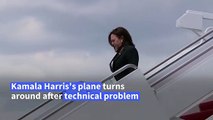 Kamala Harris's plane turns around after technical problem