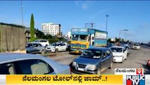 Heavy Traffic Jam At Nelamangala As Thousands Of Vehicles Enter Bengaluru