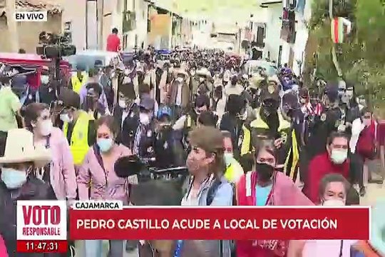 Pedro Castillo emitió su voto y anunció que recibirá el flash electoral en su comunidad