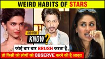 Weird Habits Of Celebs | Kareena, Ranveer, Deepika, Shah Rukh, Sunny Leone & More | Did You Know?