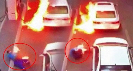 Akaryakıt istasyonunda sigara izmariti faciaya neden oluyordu!